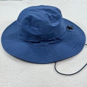 The North Face Blue Bucket Hat Size S - M Vented Adjustable Wide Brim 7 5/8"